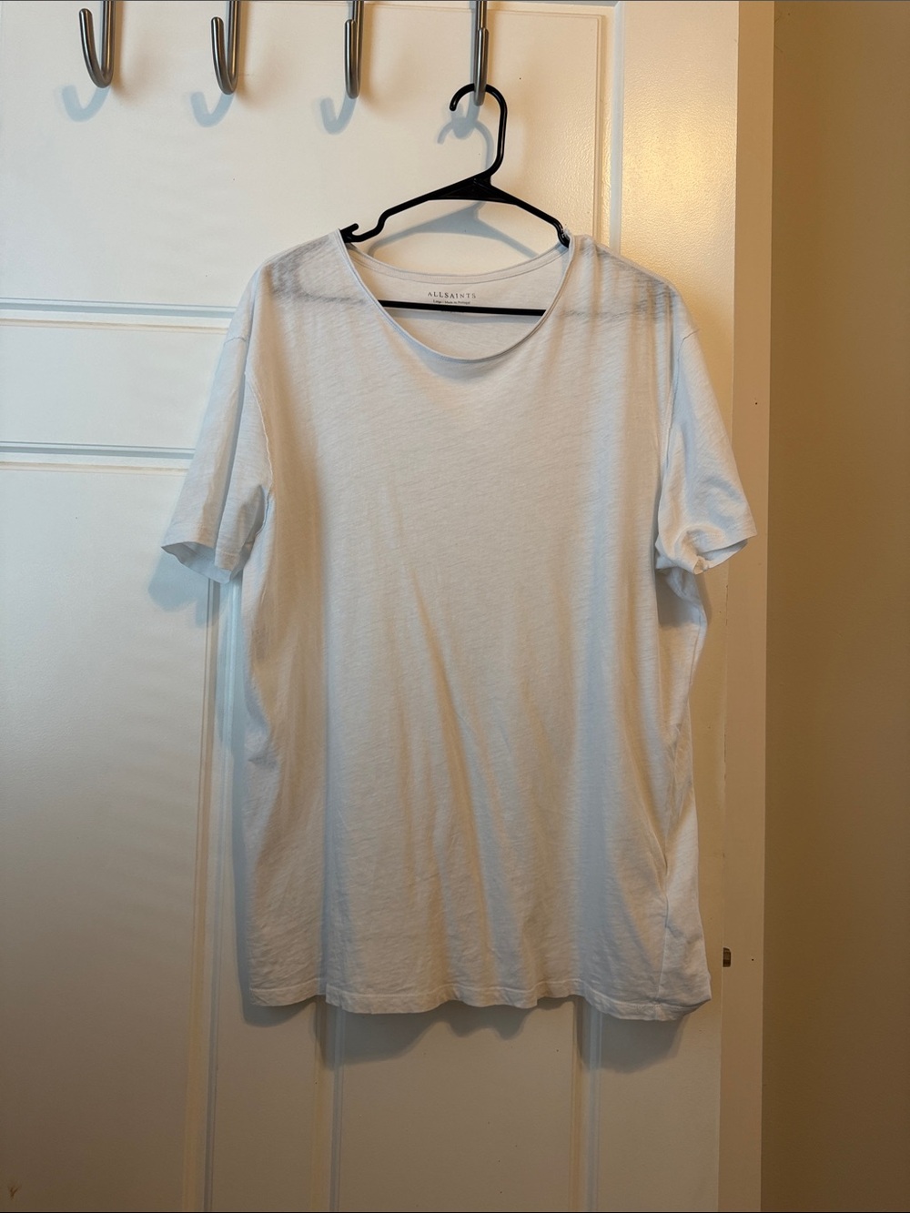 All Saints Men's Short Sleeve Crew T-Shirt in White